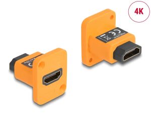 DELOCK D-Typ Modul HDMI-A Buchse zu Buchse 4K orange