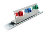 DELOCK Keystone Metall Halterung 8 Port für Hutschiene