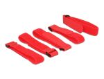 DELOCK Kabelbinder Klettverschluss 300mm 5Stk m. Schl. rot