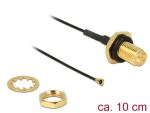 DELOCK HF Kabel RP-SMA -> MHF Bu/St 0.10m zum Einbau
