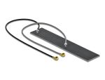 DeLOCK WLAN 802.11 ac/ax/a/h/b/g/n Doppelantenne 2 x I-PEX Inc., MHF® I Stecker 2,2 – 4,0 dBi 2 x 15 cm PCB intern Klebemontage