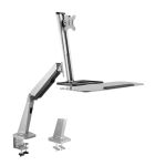 LogiLink BP0040 Flachbildschirm-Tischhalterung 81,3 cm (32") Tisch/Bank Aluminium
