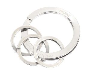 TROIKA NAIL GUARD Schlüsselring Silber, Edelstahl
