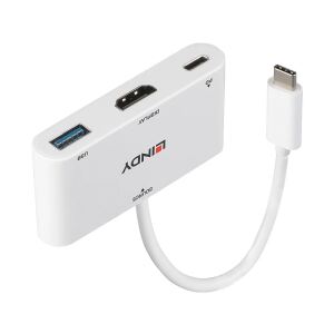 Lindy 43340 USB-Grafikadapter 3840 x 2160 Pixel Weiß