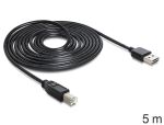 DELOCK Easy-USB-Kab.2.0 A -> Easy-USB 2.0 B 5.0m schwarz