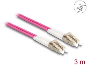 DELOCK LWL Kabel mit Metallarmierung LC Duplex Multimode 3m