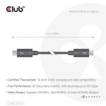 CLUB3D CAC-2501 Thunderbolt-Kabel 1 m 120 Gbit/s Schwarz
