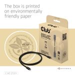 CLUB3D CAC-2501 Thunderbolt-Kabel 1 m 120 Gbit/s Schwarz
