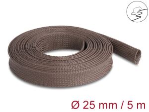 DELOCK Geflechtschlauch nagerfest dehnbar 5 m x 25 mm braun