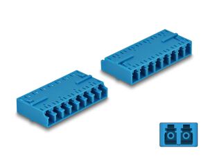 DELOCK LWL Kupplung HD LC Octuplex Bu zu LC Octuplex Bu blau