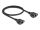 DELOCK Verlängerungskabel S/FTP RJ45 BU -> BU Cat6A 0.50m sw