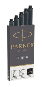 Parker Quink inktpatronen zwart, doos met 5 stuks Schwarz 5 Stück(e)
