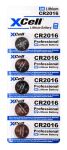 XCell Knopfzelle CR2016 5er Blister