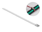 DELOCK Edelstahlkabelbinder L 400 x B 7,9 mm weiß...
