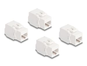 DELOCK Keystone RJ45 Bu > LSA werkzeugfrei Cat.6A UTP m.4Stk