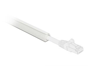 DeLOCK Kabelkanal Mini selbstschließend selbstklebend 10 x 10 mm - Länge 1 m weiß
