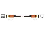 DeLOCK 85726 HDMI-Kabel 0,5 m HDMI Typ A (Standard) Schwarz, Gold