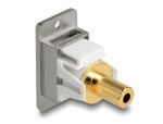 DELOCK Panel Mount Klinkenbu 3,5mm 3 Pin zu Klinkenbu silber