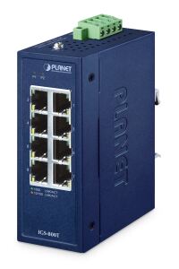 PLANET IP30 Compact size 8-Port IGS-800T Unmanaged Gigabit Ethernet (10/100/1000) Blau