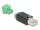 DeLOCK 66607 Kabeladapter RJ45 3 pin terminal block Schwarz, Grün