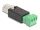 DeLOCK 66607 Kabeladapter RJ45 3 pin terminal block Schwarz, Grün