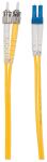 Intellinet Glasfaser LWL-Anschlusskabel, Duplex, Singlemode, LC/ST, 9/125 µm, OS2, 2 m, gelb