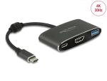 DELOCK Adapter USB-C St > HDMI-Bu + USB-A Bu + USB-C...