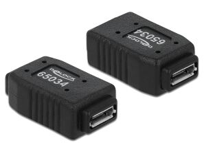 DELOCK Adapter USB micro-A+B Buchse zu USB micro-A+B Buchse