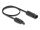DELOCK DL4 Solar Flachbandkabel Stecker zu Buchse 60cm schw.