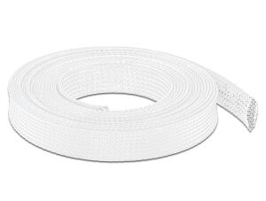 DELOCK Geflechtschlauch dehnbar 5 m x 19 mm weiß