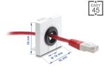 DELOCK Easy 45 Kabeldurchführung rund 18 mm Durchm.