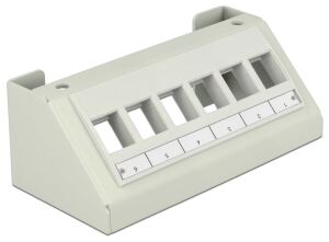 DELOCK Keystone Halterung 6 Keystone Ports Multimedia grau