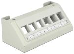 DELOCK Keystone Halterung 6 Keystone Ports Multimedia grau