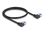 DELOCK RJ45 NWK Cat.6A S/FTP links gewinkelt 0,5 m schwarz