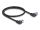 DELOCK RJ45 NWK Cat.6A S/FTP links gewinkelt 0,5 m schwarz