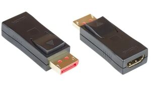 Alcasa HDMI-DP14G Kabeladapter Displayport Schwarz