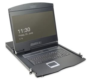 DIGITUS Konsole 19" TFT o.Tastatur o. KVM-Modul schw.