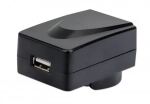 Manhattan USB-Ladegerät und Reiseadapter, Geeignet für Europa, UK, USA und Australien, ein USB-A-Ladeport lädt mit bis zu 1 A, schwarz