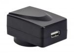 Manhattan USB-Ladegerät und Reiseadapter, Geeignet für Europa, UK, USA und Australien, ein USB-A-Ladeport lädt mit bis zu 1 A, schwarz
