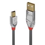 Lindy 36630 USB Kabel USB 2.0 0,5 m USB A Mini-USB B 0,48 Gbit/s Grau