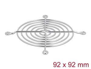 DELOCK Lüftergitter 92 x 92 mm silber