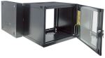 Intellinet 19" Wandverteiler mit Schwenkrahmen, 6 HE, 327 (H) x 540 (B) x 450 (T) mm, Flatpack, schwarz