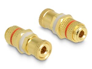 DELOCK Audio Adapter Polklemme > Polklemme zum Einbau rot