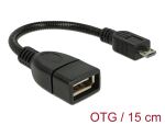 DELOCK Kabel A -> Micro-B Bu/St OTG 0.15m sw