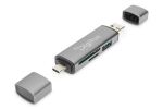 Digitus Dualer Kartenlesegerät & Hub USB-C / USB-A