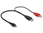 DeLOCK 83178 USB Kabel USB 2.0 0,3 m 2 x USB A 0,48 Gbit/s Schwarz