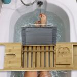 Mad Monkey 2000113 Badewannenablage Holz Bambus