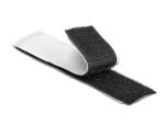 DELOCK Klettband selbstklebend Haft/Flauschband L 1mx25mm SW