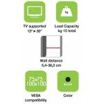 Techly ICA-LCD-923B TV-Halterung 76,2 cm (30") Schwarz