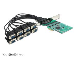 DELOCK PCI Expr Card 8x D-Sub9 RS-232 ext +LowProfile